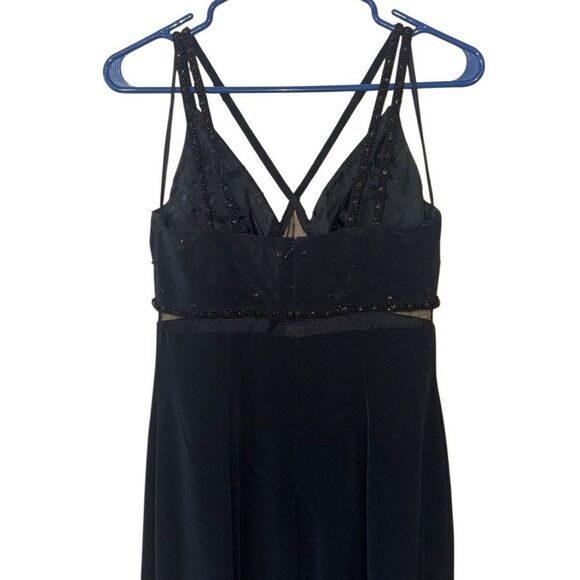 Niteline Della Roufogali Black Elegant Evening Gown Maxi Dress Size 4 - Picture 5 of 12